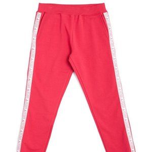 GUESS Big Girls Glitter Logo French Terry Disco Pink Jogger Sweatpants Sz 16 NWT